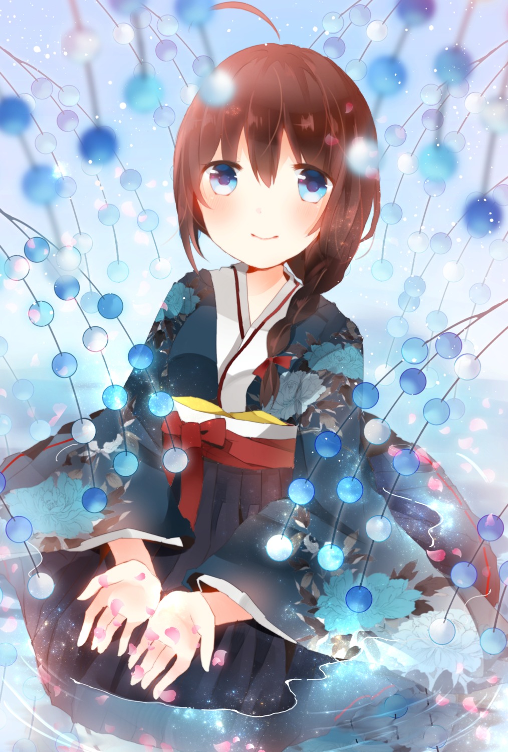 kantai_collection, kimono, kumahara, shigure_(kancolle), wet