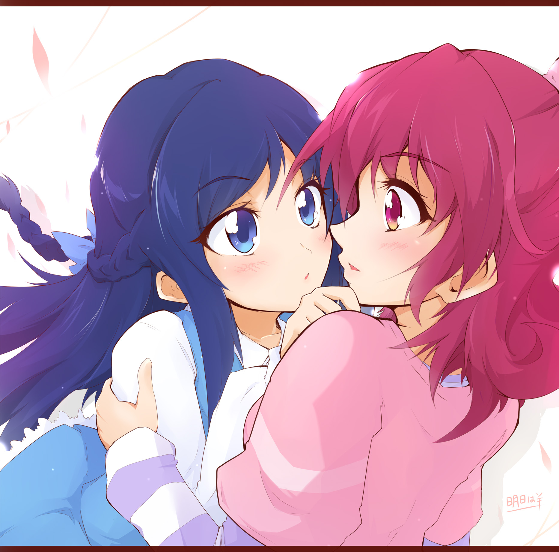 aida_mana, ashita_wa_hitsuji, dokidoki!_precure, hishikawa_rikka, precure, yuri