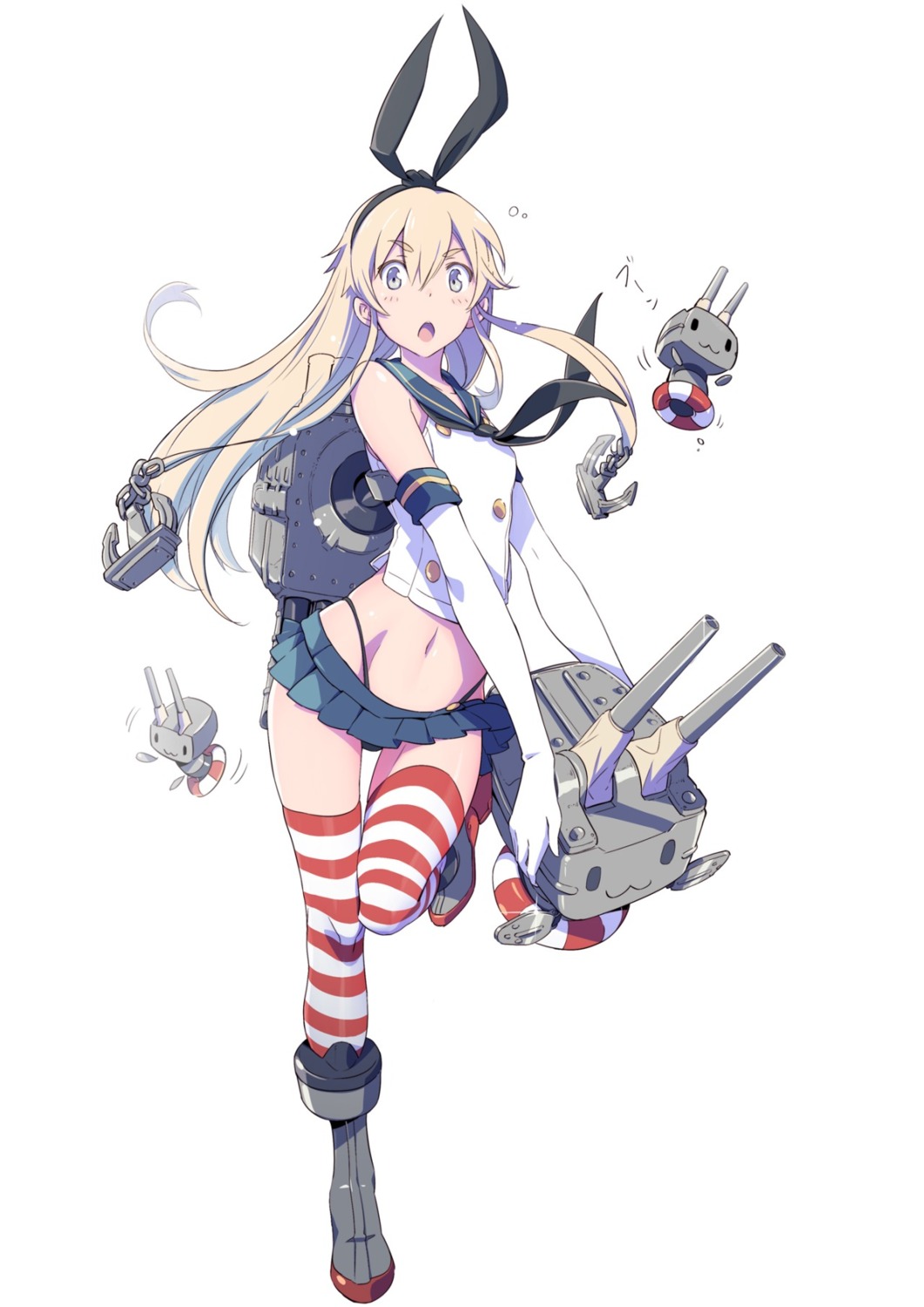 kantai_collection, koyama_shigeto, rensouhou-chan, shimakaze_(kancolle), thighhighs, thong