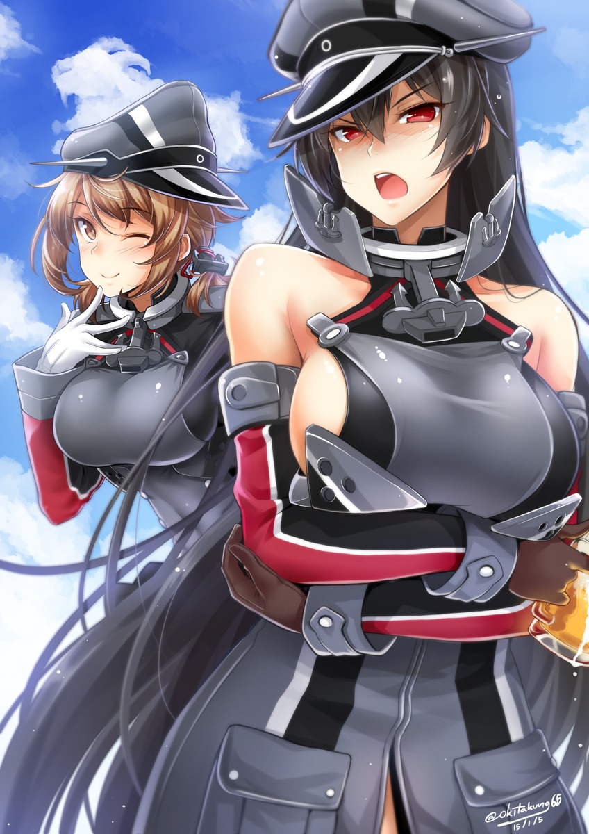 bismarck_(kancolle), cosplay, kantai_collection, mutsu_(kancolle), nagato_(kancolle), okitakung, prinz_eugen_(kancolle), uniform