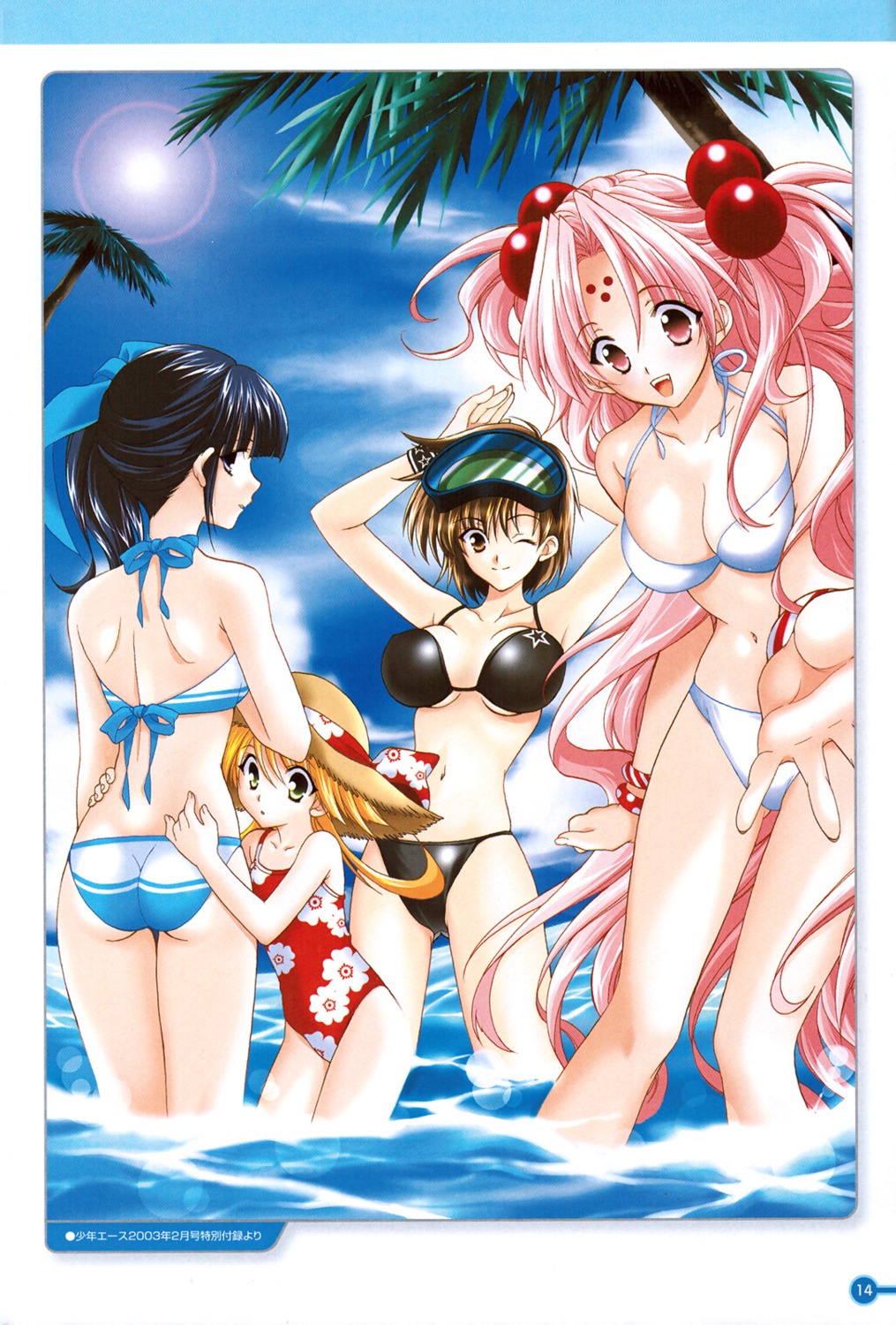 ass, bikini, girls_bravo, hare_nanaka_koyomi, kojima_kirie, lana_jude_tomoka, mario_kaneda, miharu_sena_kanaka