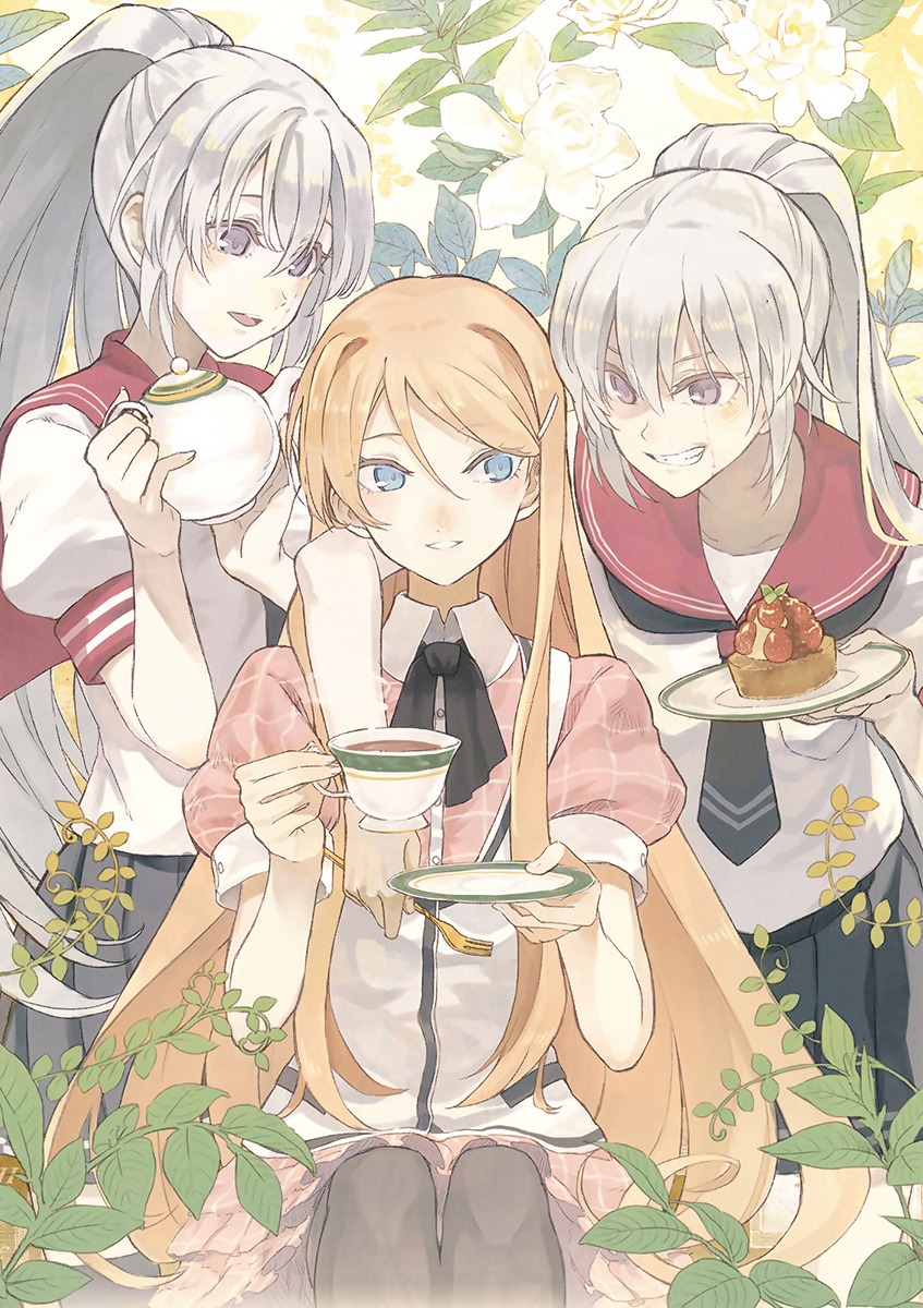 akuma_no_riddle, banba_mahiru/shin'ya, cosmic, hanabusa_sumireko, pantyhose, seifuku