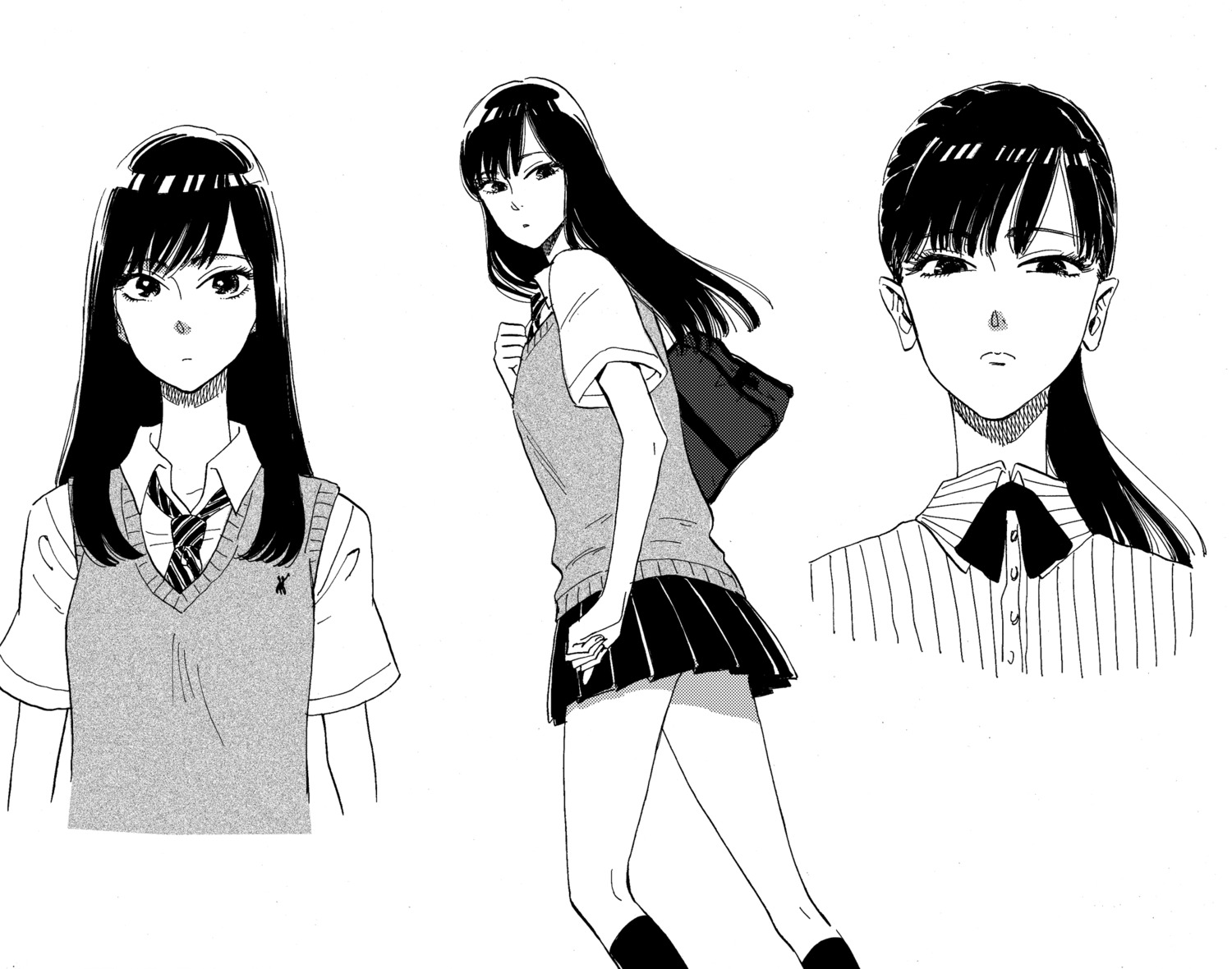 koi_wa_ameagari_no_you_ni, mayuzuki_jun, monochrome, seifuku, tachibana_akira