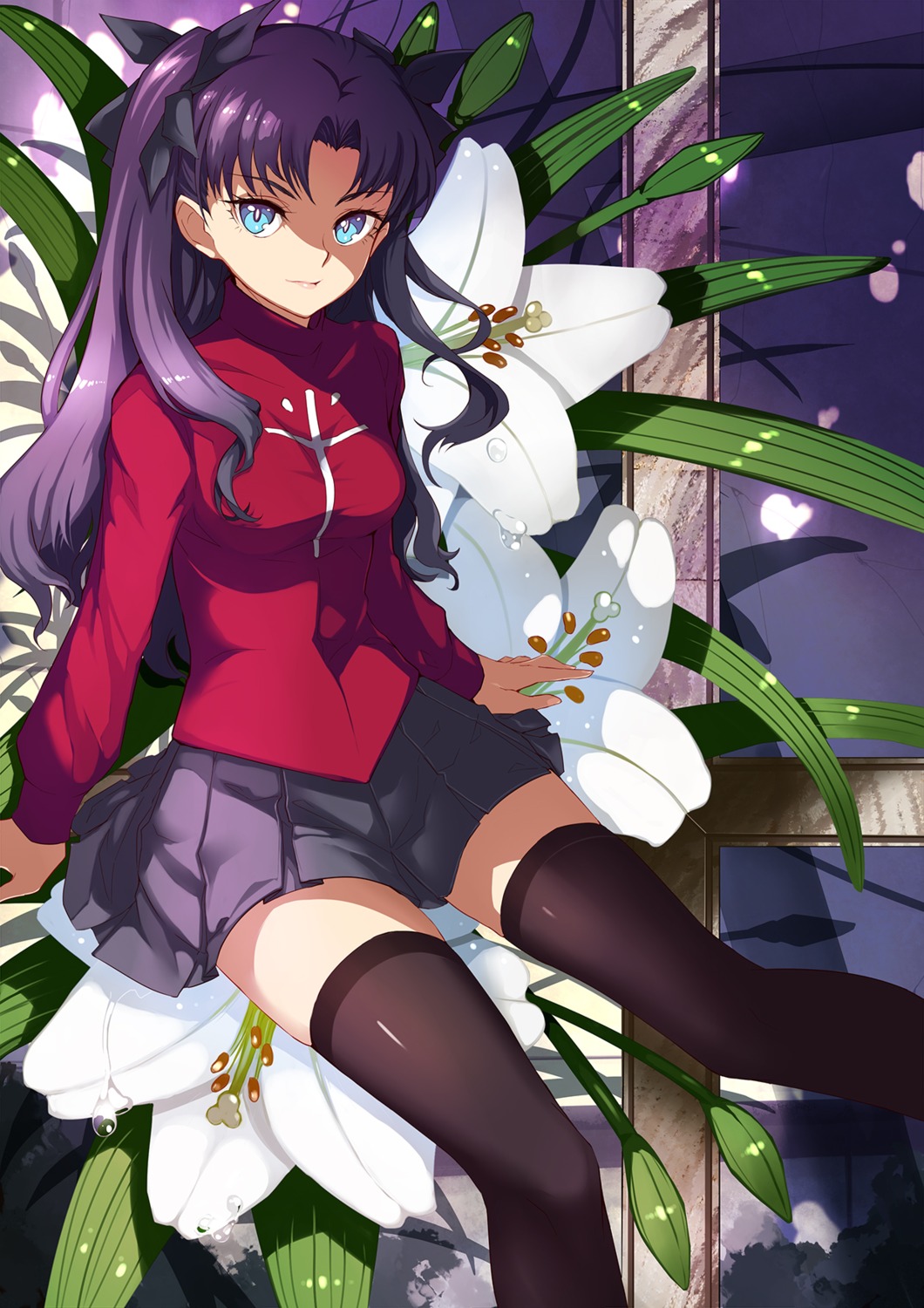 fate/stay_night, realmbw, thighhighs, toosaka_rin