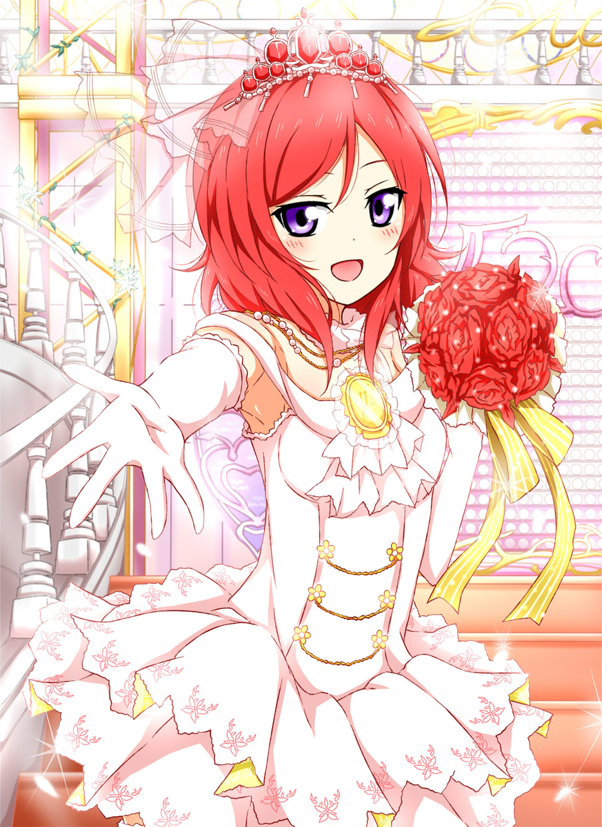dress, karamone-ze, love_live!, love_live!_(series), nishikino_maki, wedding_dress
