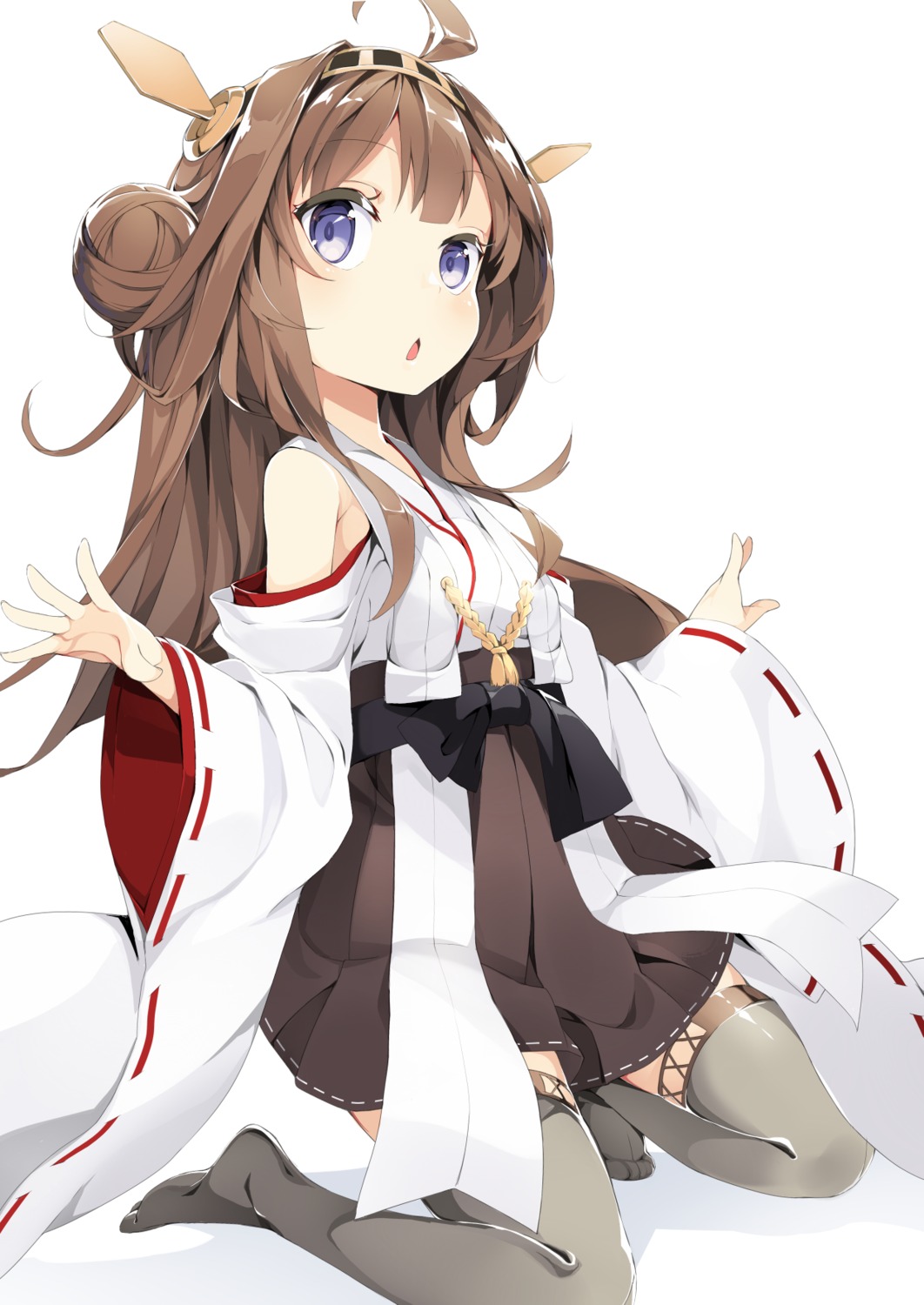 kantai_collection, kongou_(kancolle), mafu9, thighhighs