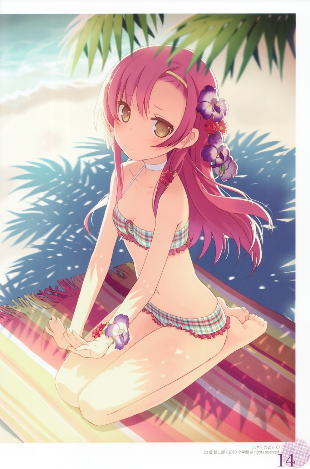 bikini, cleavage, feet, h2so4, hayate_no_gotoku, island_of_horizon, katsura_hinagiku, swimsuits