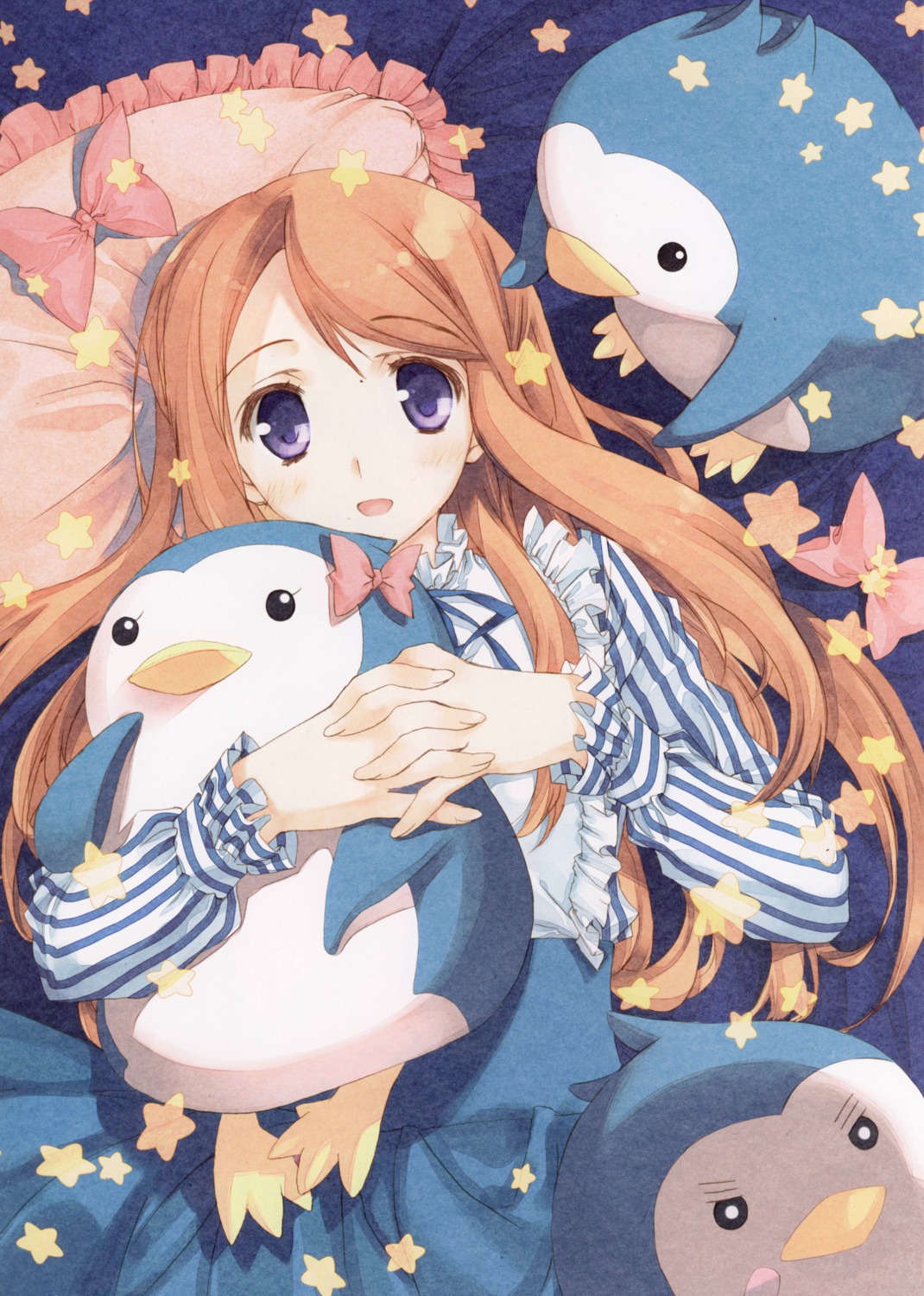 dress, mawaru_penguindrum, mitsumi_misato, paper_texture, takakura_himari