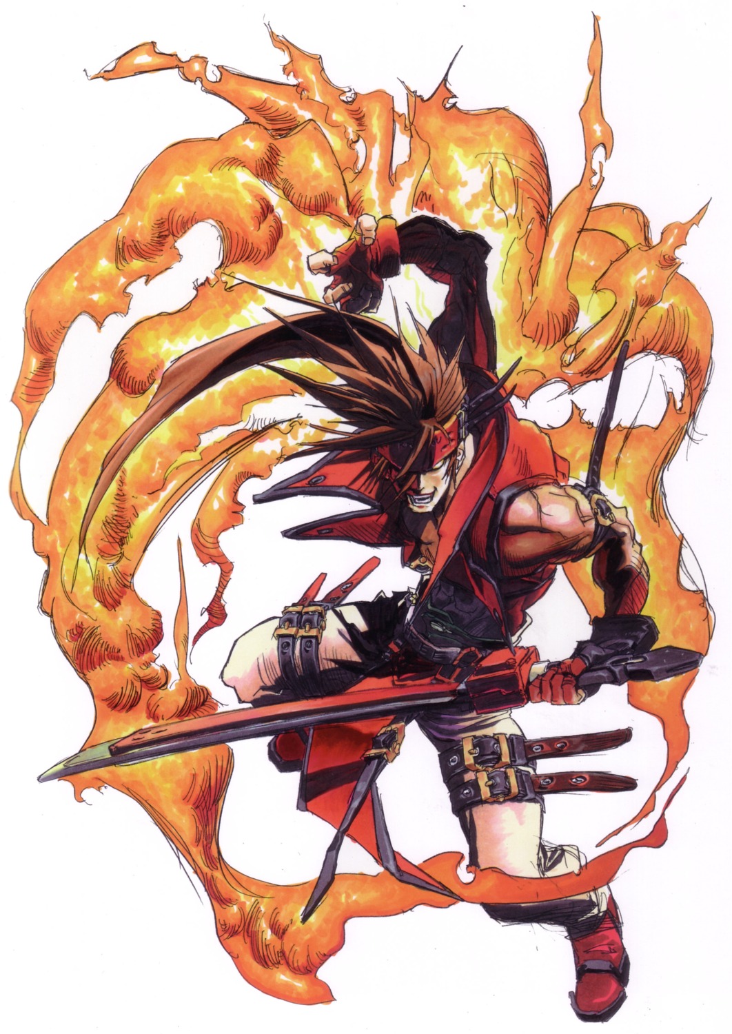 guilty_gear, male, sol_badguy, weapon