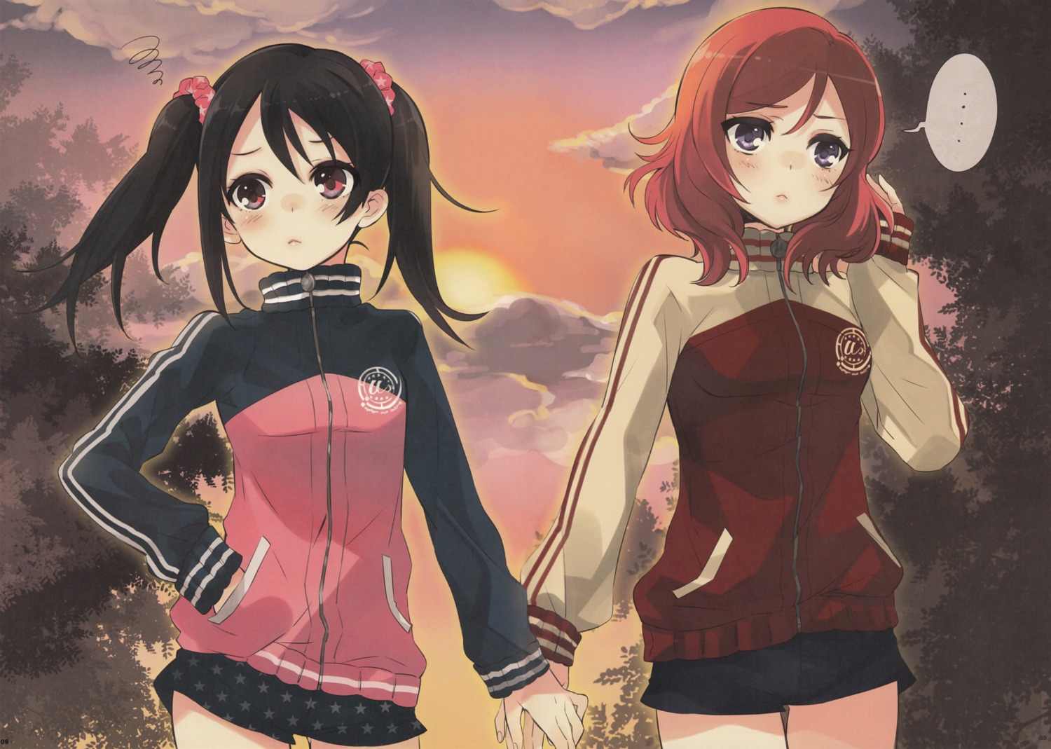 gym_uniform, ito_noizi, love_live!, love_live!_(series), nishikino_maki, yazawa_nico, yuri