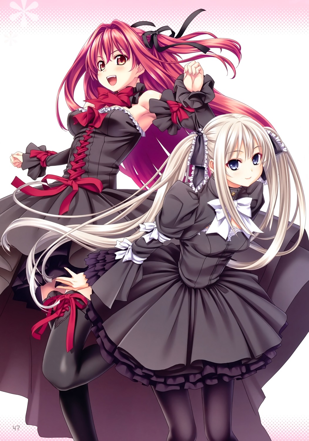 cleavage, corticarte_reichstein, dress, gothic_lolita, kannatsuki_noboru, lolita_fashion, sousouki_reginald, thighhighs