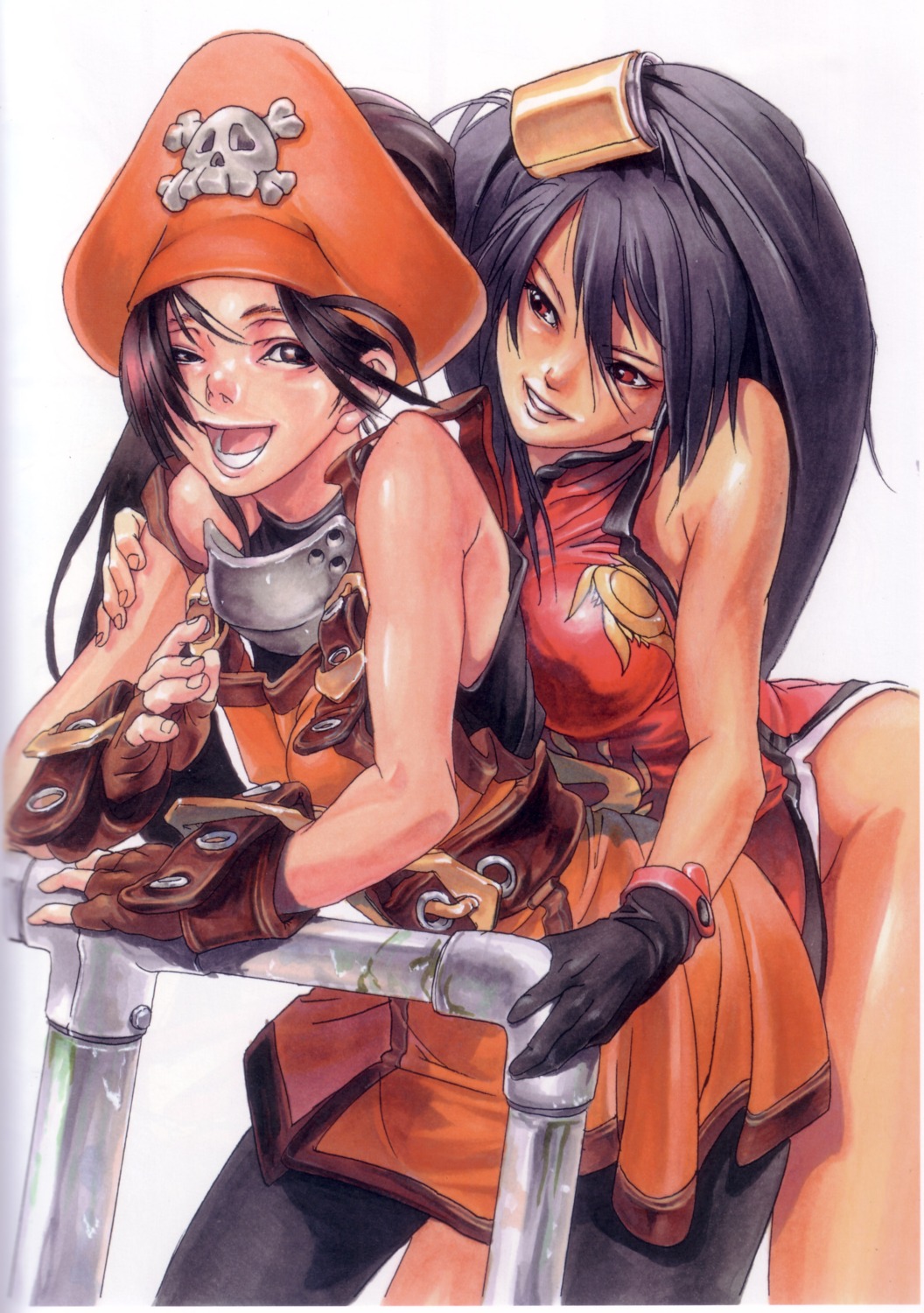 chinadress, dress, guilty_gear, ishiwatari_daisuke, kuradoberi_jam, may_(guilty_gear), nopan, pantyhose, yuri
