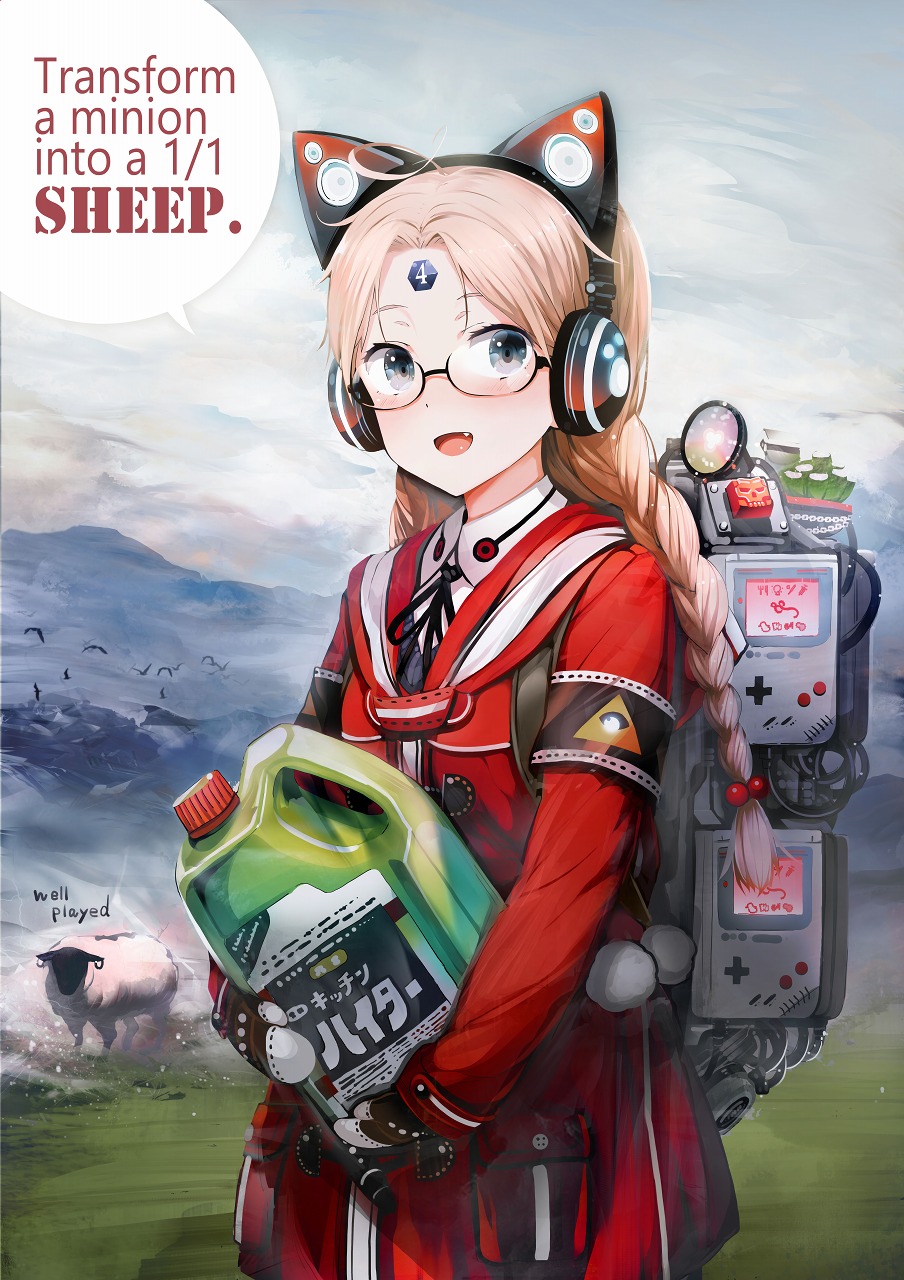 headphones, megane, shirakaba