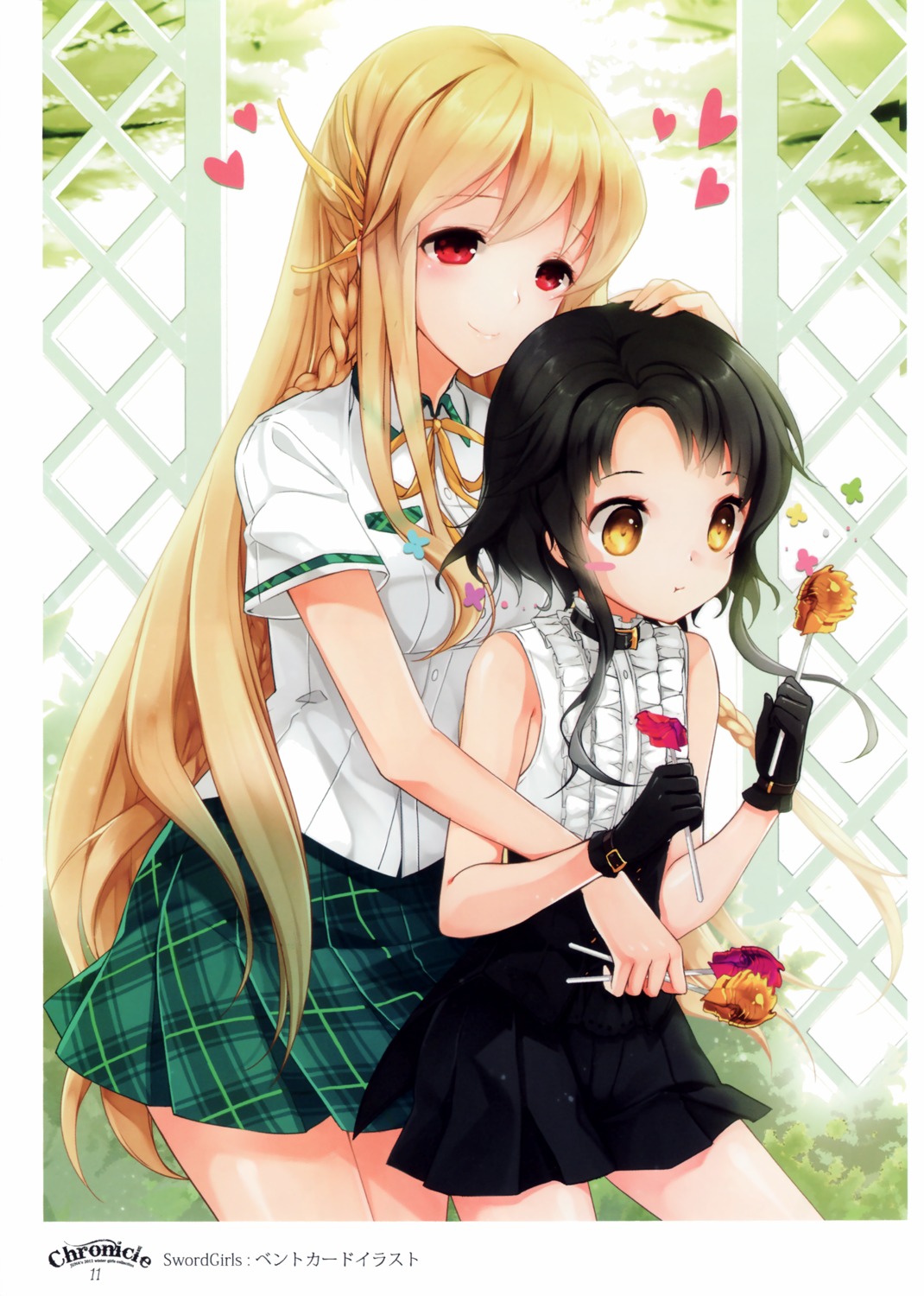 cinia_pacifica, juna, seifuku, sita_vilosa, sword_girls