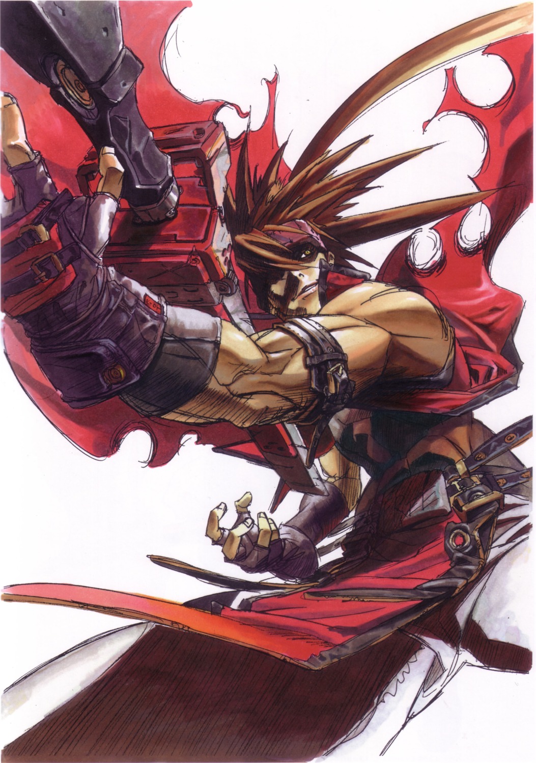 guilty_gear, male, sol_badguy, weapon
