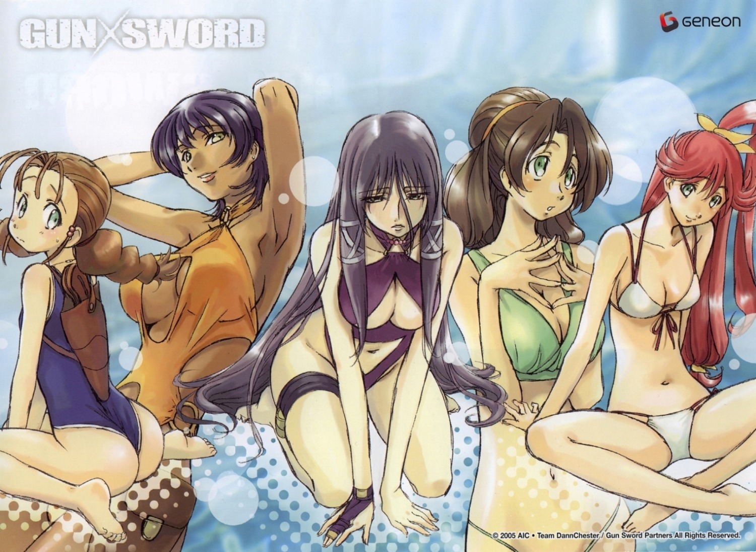 bikini, carmen_99, cleavage, fasalina, gun_x_sword, kimura_takahiro, priscilla, ricca