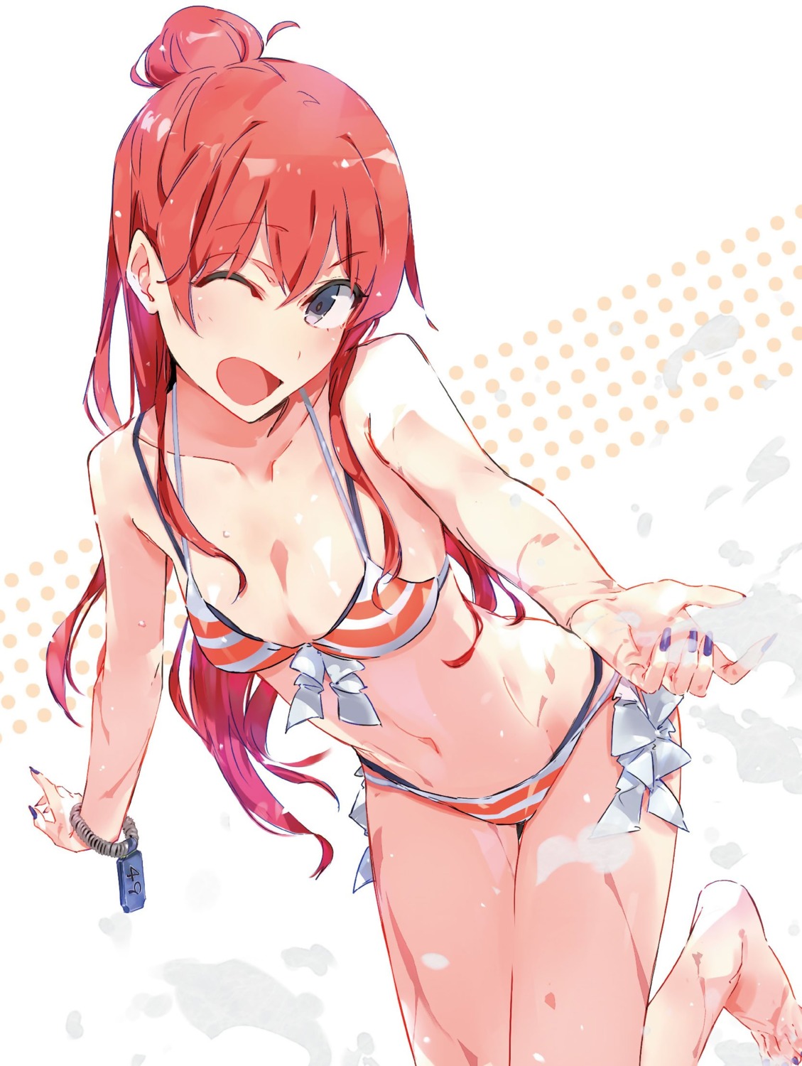 bikini, cleavage, disc_cover, ponkan_8, sakaki_shizuka, shirobako, swimsuits