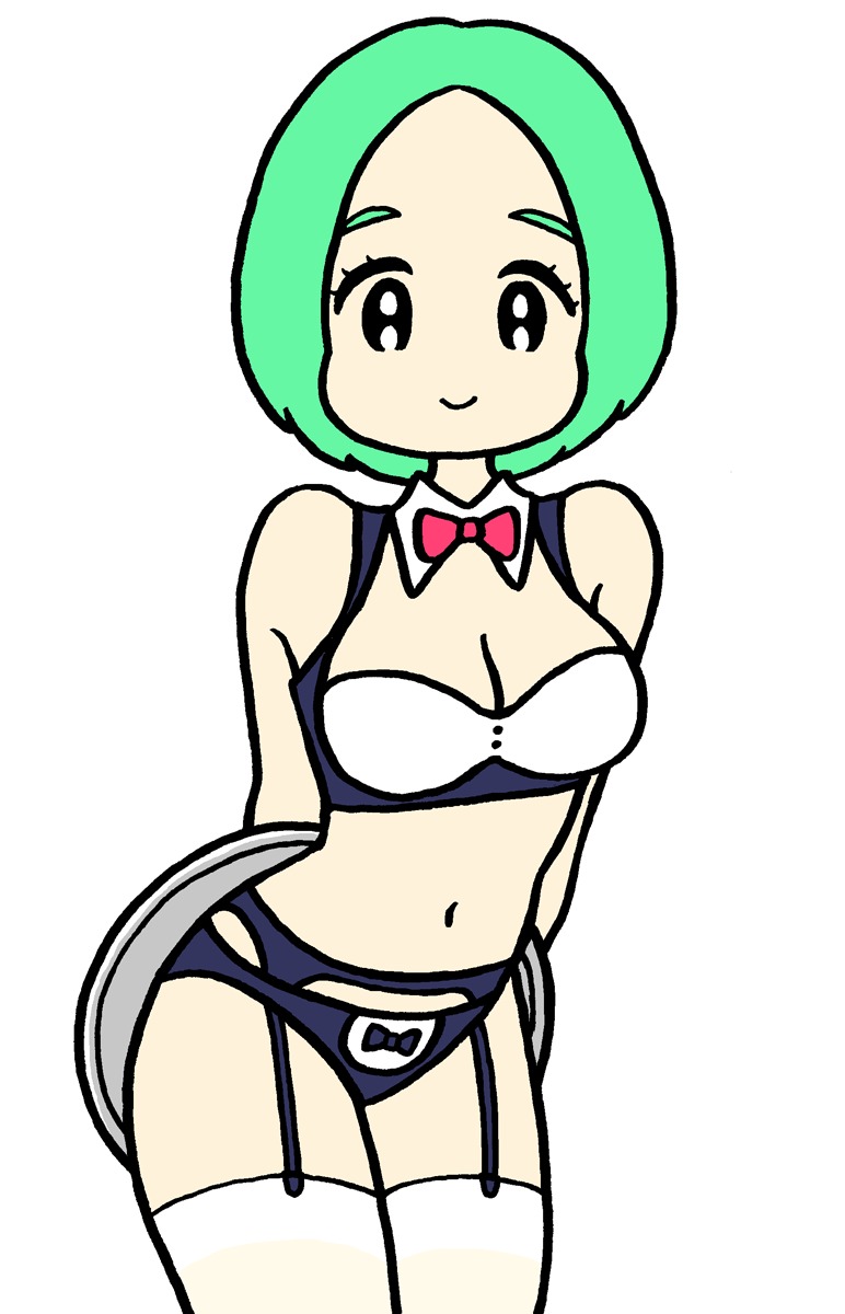 aliasing, bra, cleavage, conix, garter_belt, pantsu, stockings, thighhighs