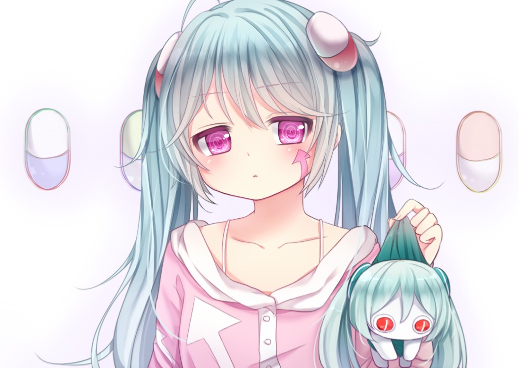 hatsune_miku, nachi, pajama, vocaloid