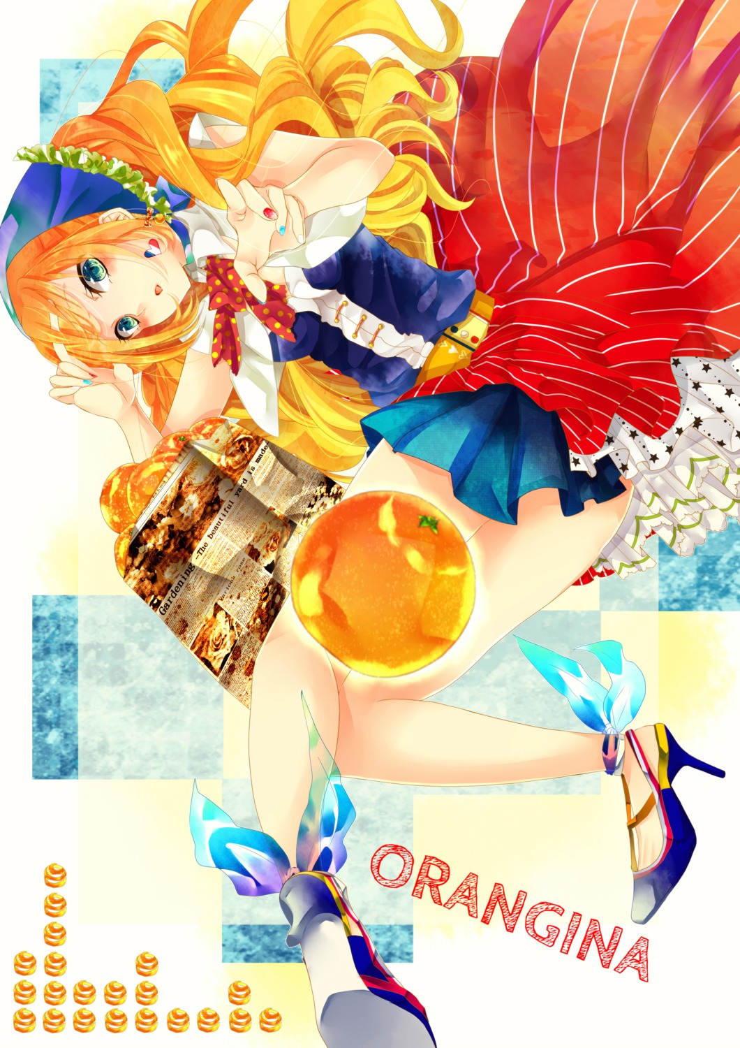 anthropomorphization, ass, dress, heels, orangina, togashi