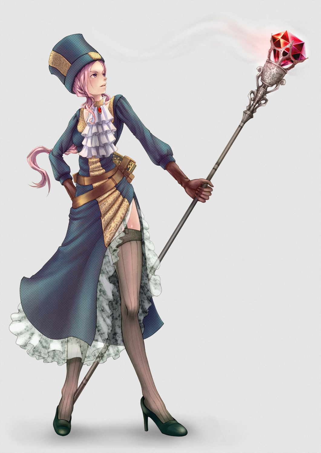 dress, heels, minus_ion, stockings, thighhighs, weapon