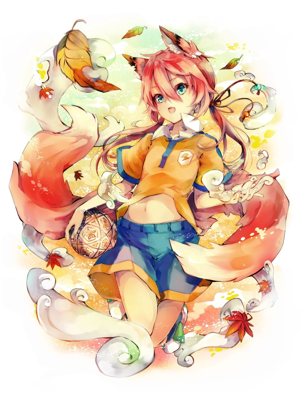 animal_ears, inazuma_eleven, inazuma_eleven_go, kirino_ranmaru, kitsune, tail, trap, yokiri