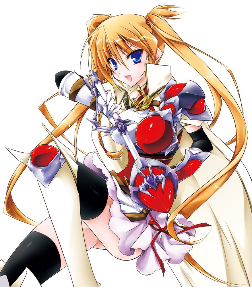 armor, ashio, elicia_(sen_no_maken), sen_no_maken_to_tate_no_otome, sword, thighhighs