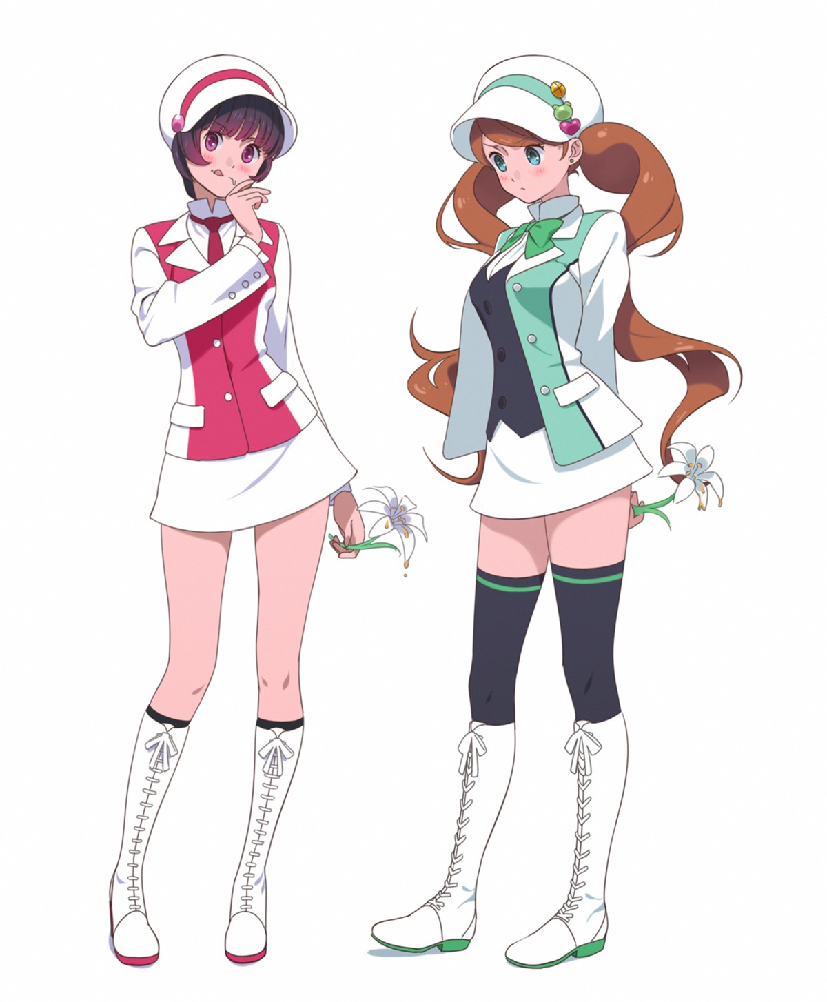 aconitea, thighhighs, yuri_kuma_arashi, yurigasaki_ruru, yurishiro_ginko