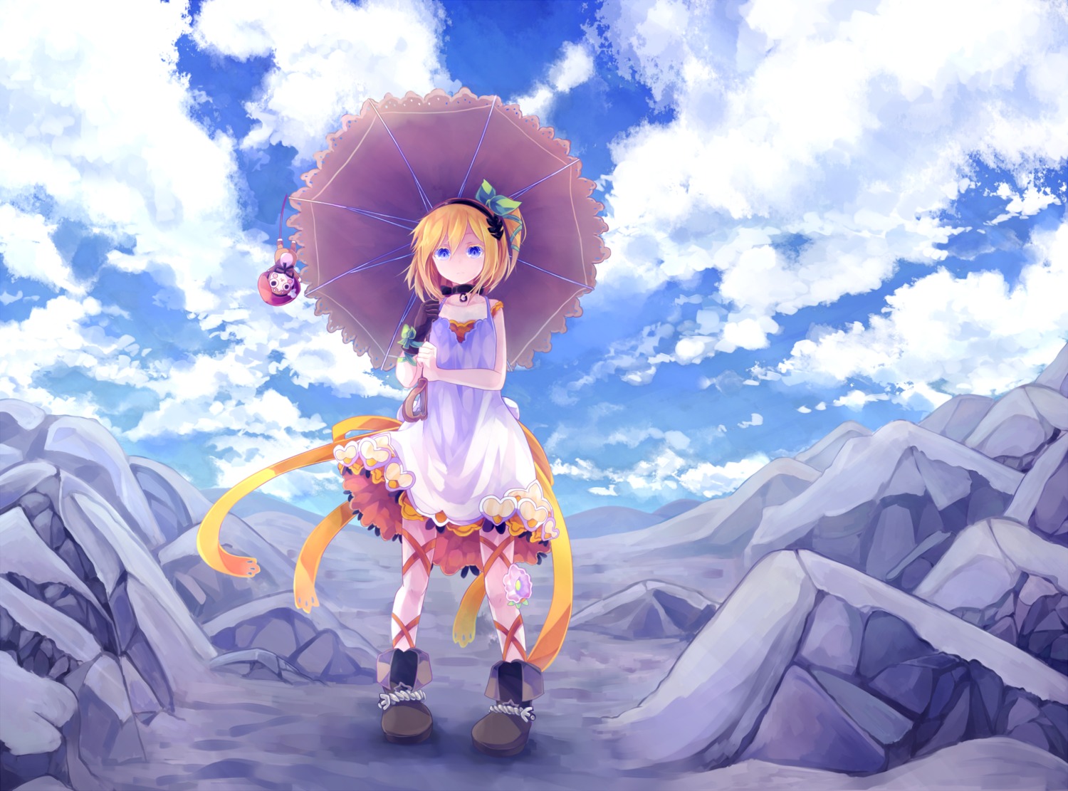 dress, edna, landscape, nyowaa417, tales_of, tales_of_zestiria, umbrella