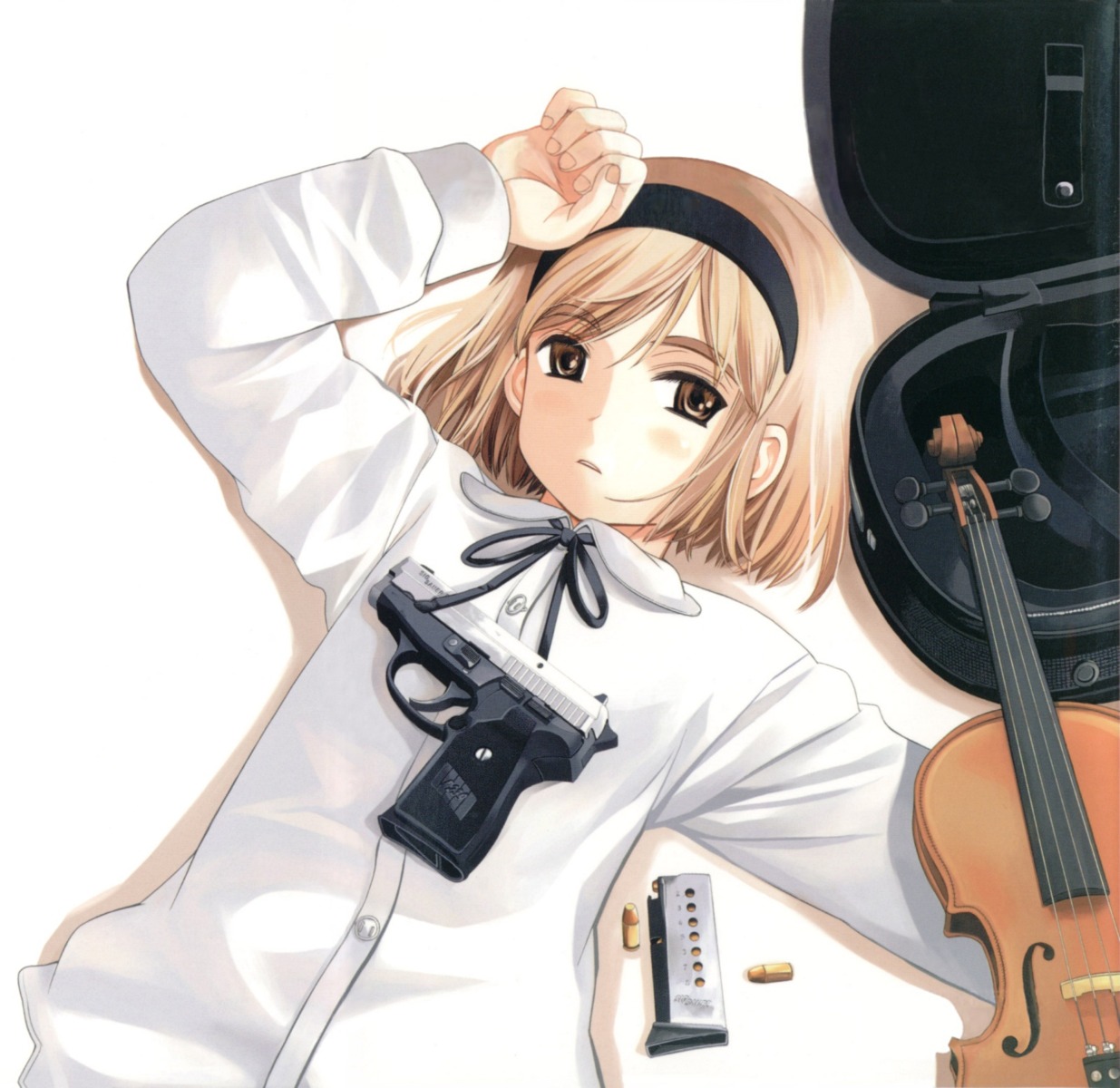 aida_yuu, gun, gunslinger_girl, henrietta_(gunslinger_girl)