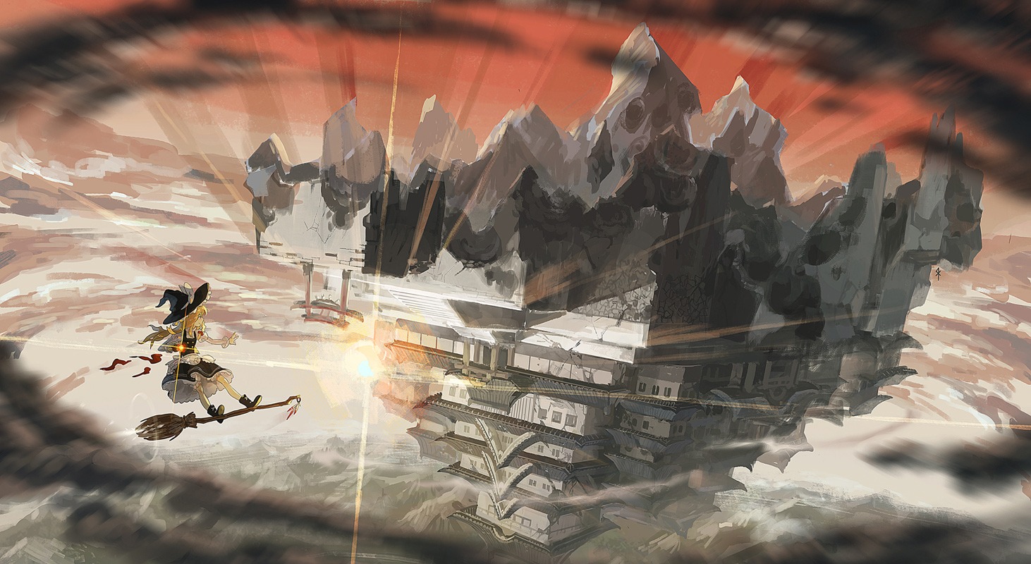 kirisame_marisa, landscape, seeker, touhou, witch