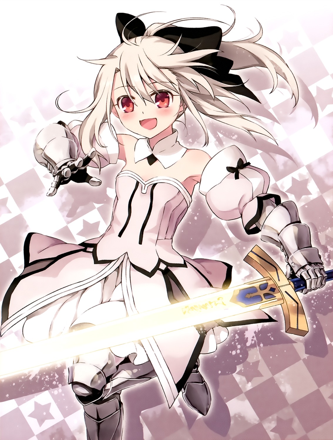 armor, artoria_pendragon_(fate), cosplay, dress, fate/kaleid_liner_prisma_illya, fate/stay_night, hiroyama_hiroshi, illyasviel_von_einzbern