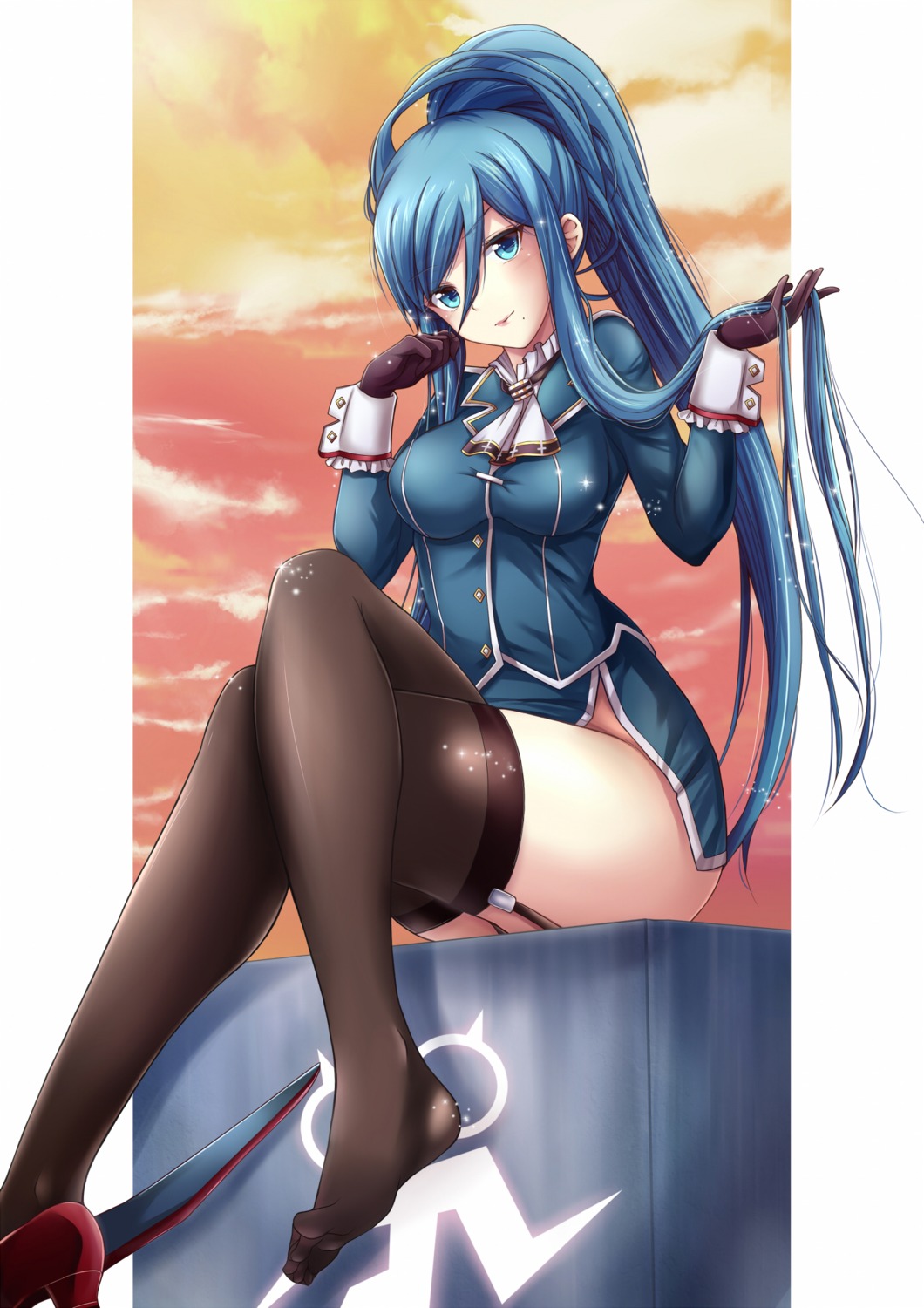 aoki_hagane_no_arpeggio, cosplay, feet, heels, kantai_collection, pantsu, stockings, taka-kun