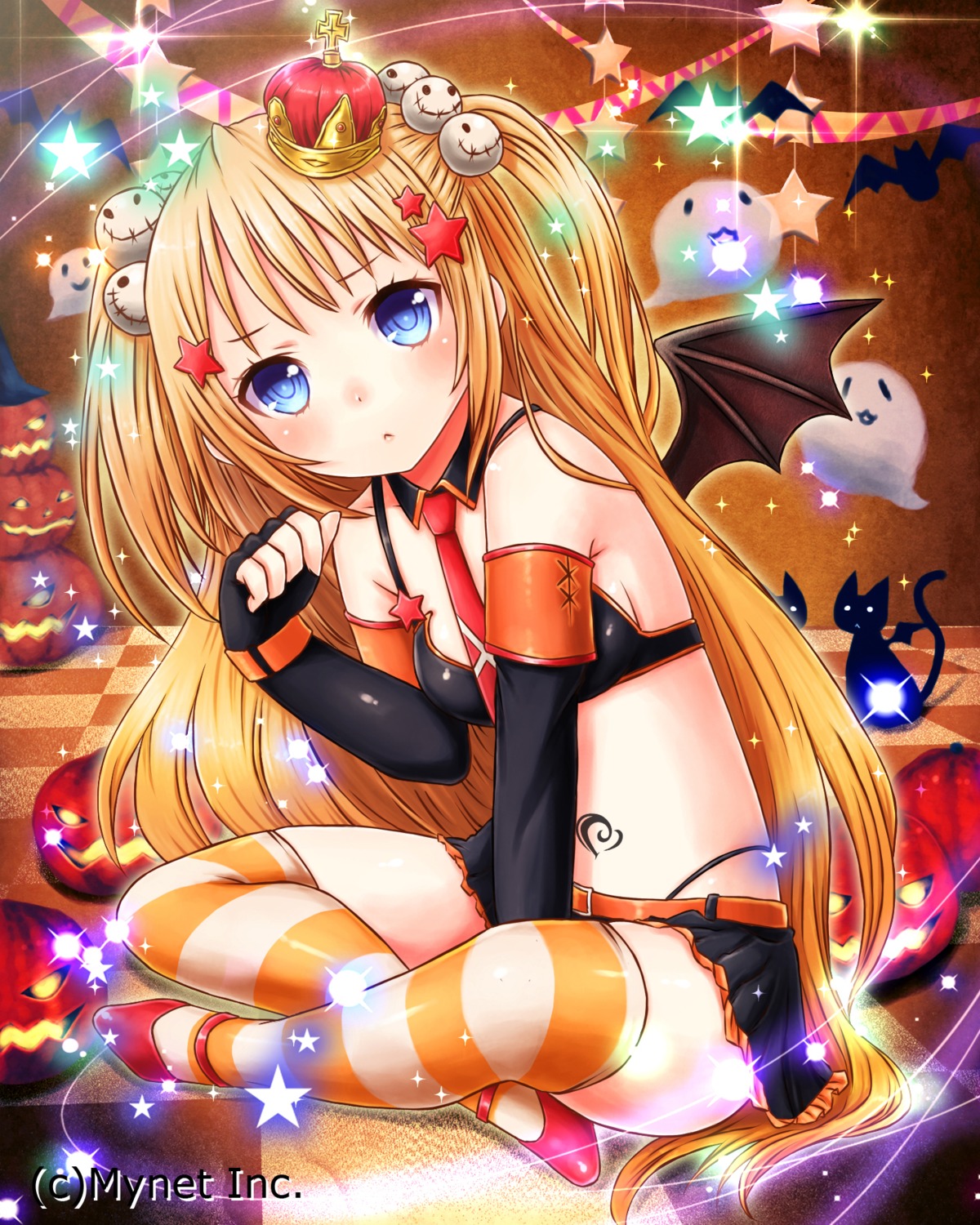 bikini_top, cleavage, halloween, heels, miyamae_porin, neko, swimsuits, tail