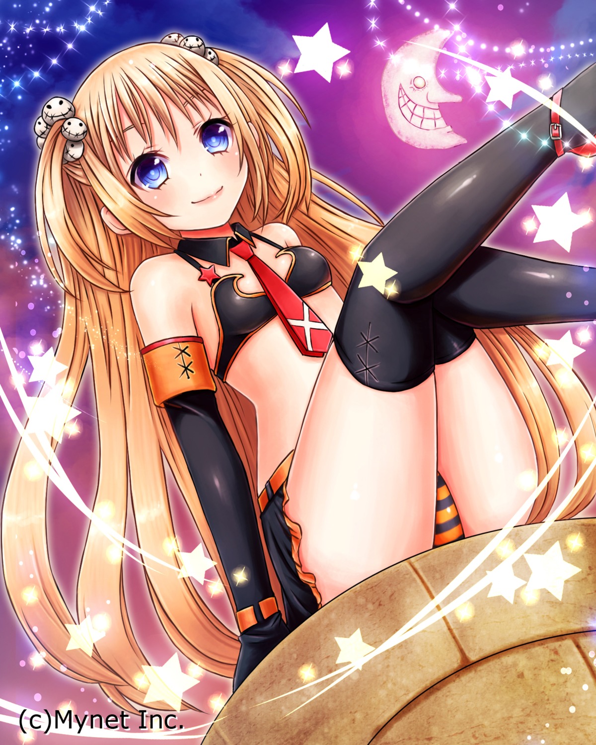 bikini_top, cleavage, miyamae_porin, pantsu, shimapan, swimsuits, thighhighs