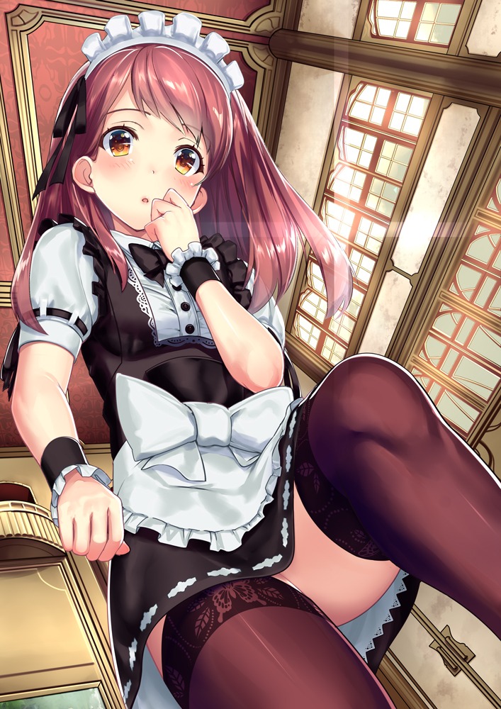 kinugasa_yuuichi, maid, moe2015, thighhighs