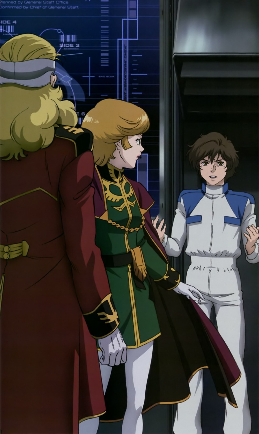 audrey_burne, banagher_links, bodysuit, dress, full_frontal, gundam, gundam_unicorn, mineva_zabi