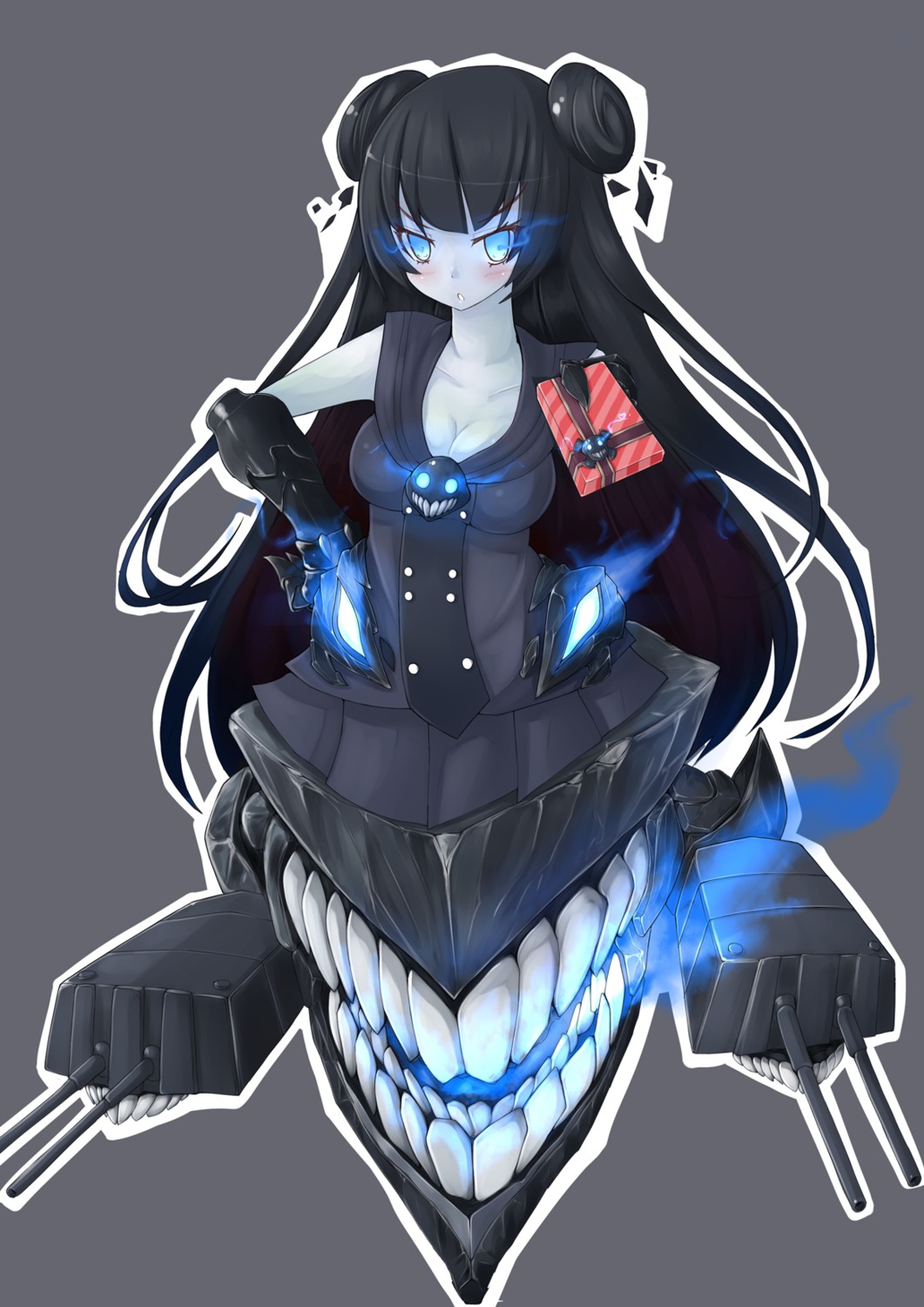 cleavage, kantai_collection, kuronekonero, light_cruiser_oni