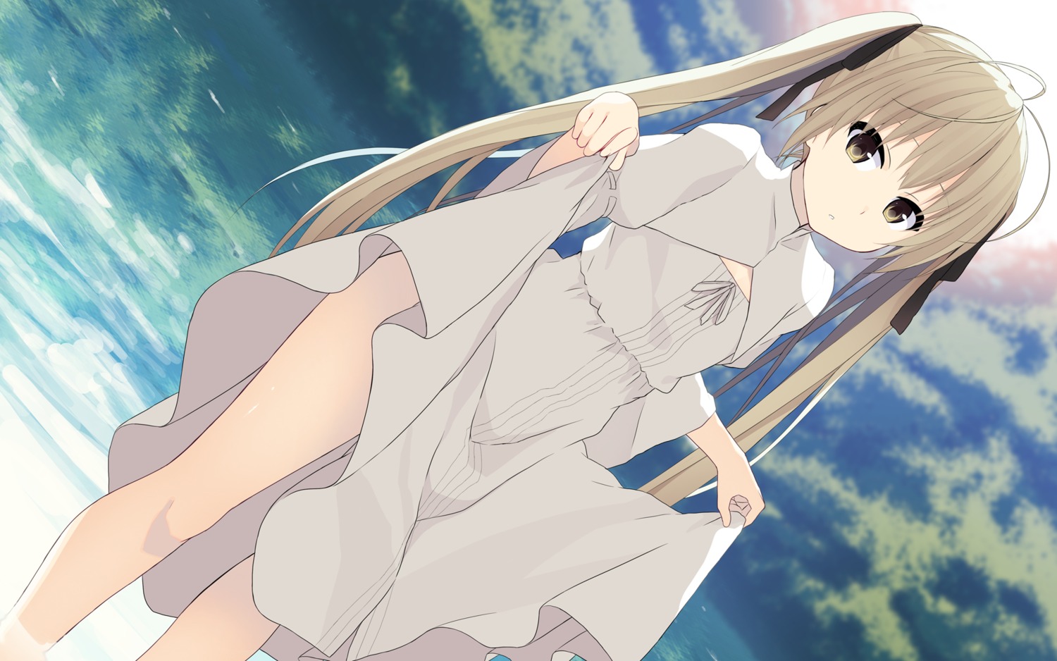 dress, itsui, kasugano_sora, skirt_lift, yosuga_no_sora