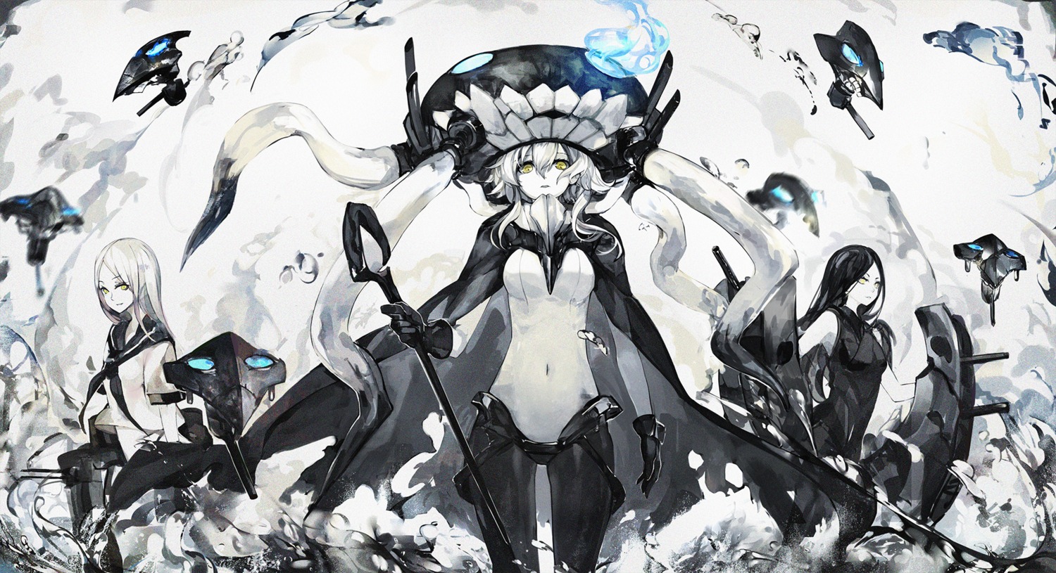bodysuit, kantai_collection, ru-class_battleship, saberiii, seifuku, ta-class_battleship, wo-class_aircraft_carrier