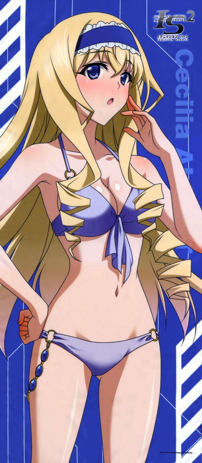 bikini, cecilia_alcott, cleavage, infinite_stratos, infinite_stratos_2, swimsuits