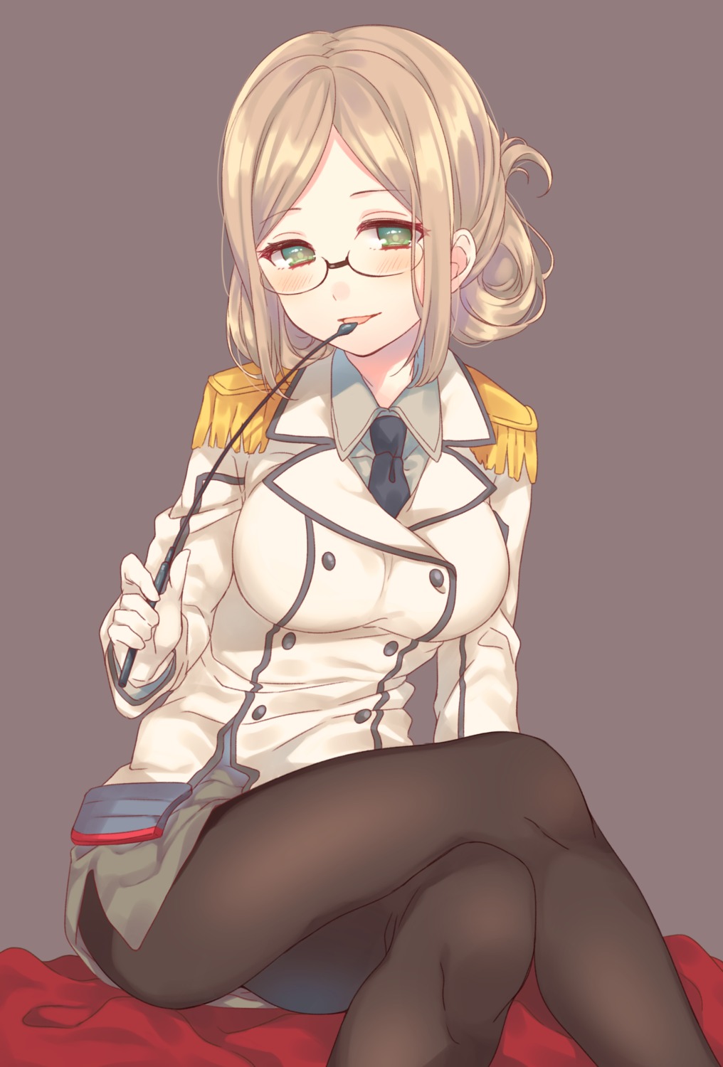 kantai_collection, katori_(kancolle), megane, nerunnn, pantyhose, uniform