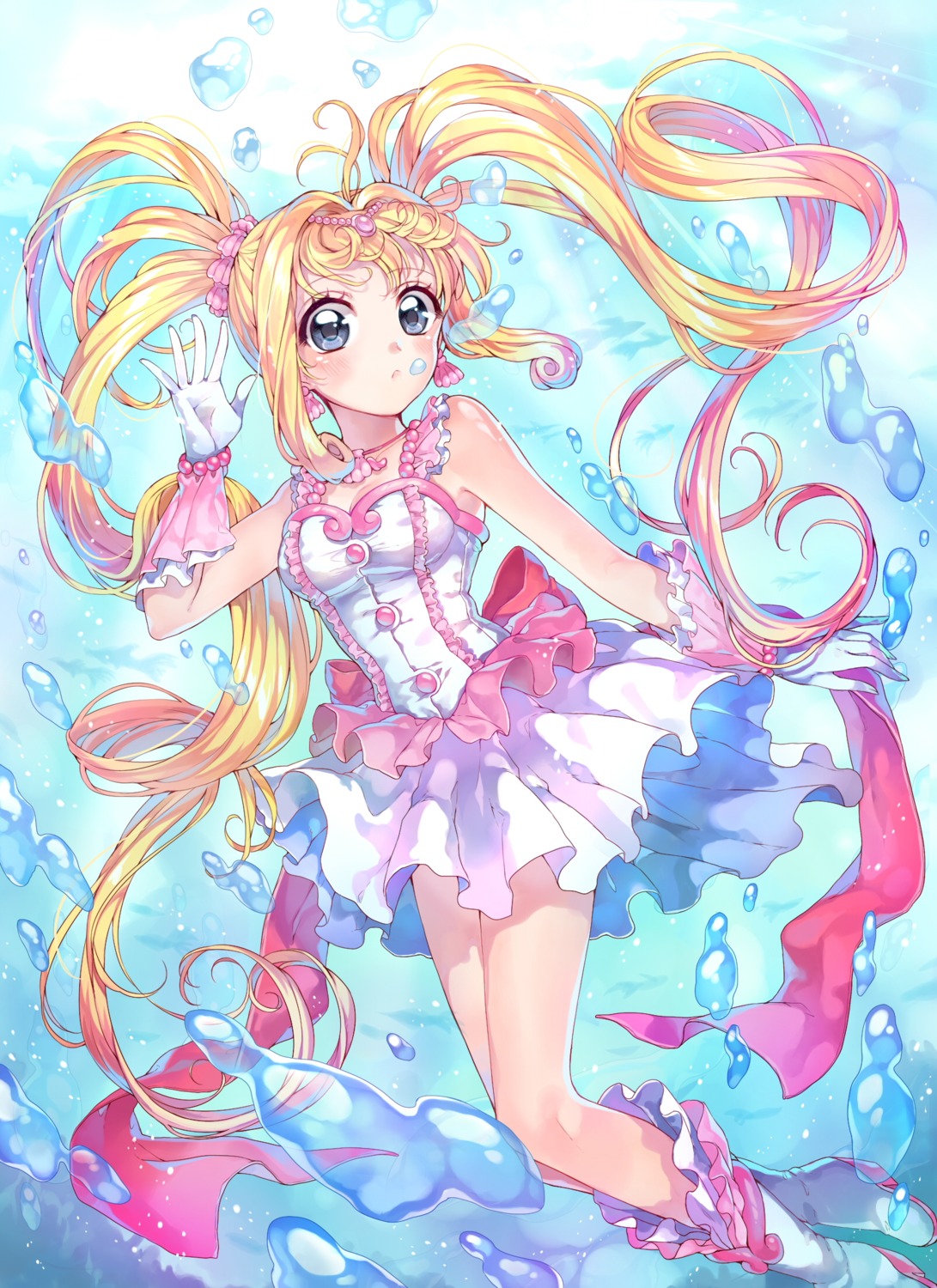cleavage, dress, heels, mermaid_melody_pichi_pichi_pitch, nanami_luchia, rojiko