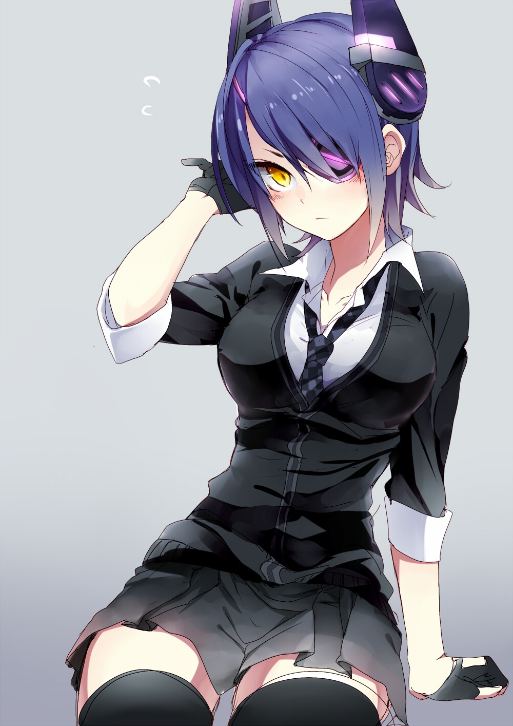 eyepatch, kantai_collection, sss3, tenryuu_(kancolle), thighhighs