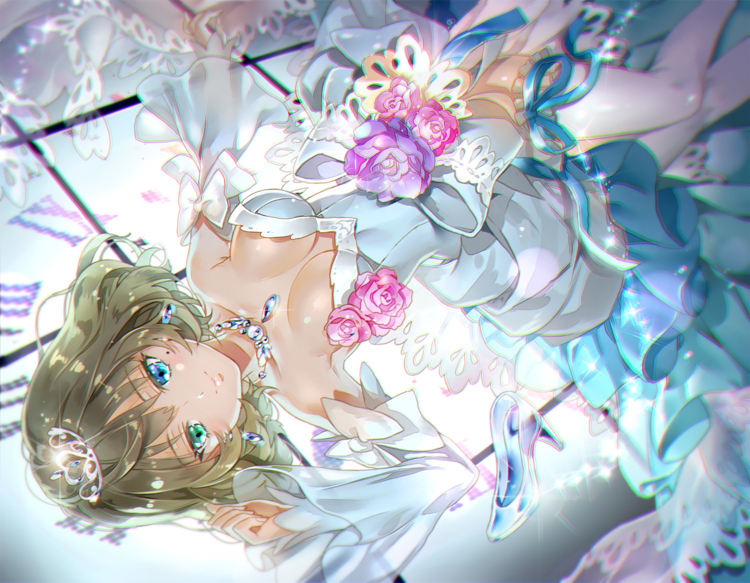 cleavage, dress, heels, heterochromia, no_bra, starpri, takagaki_kaede, the_idolm@ster