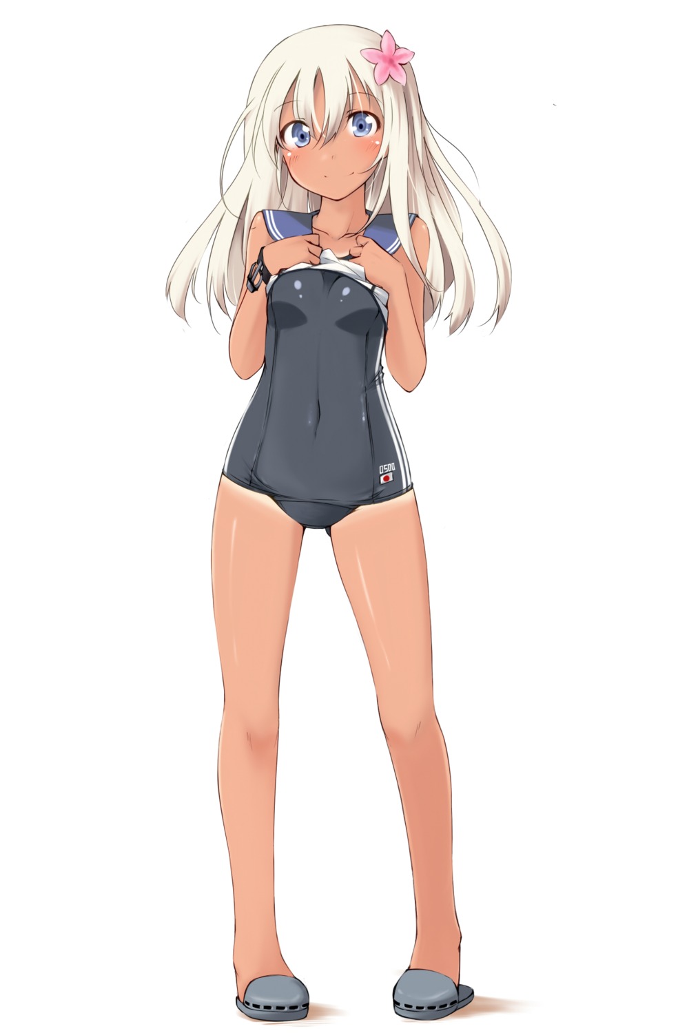 kaminagi_(kaminagi-tei), kantai_collection, ro-500, swimsuits, tan_lines