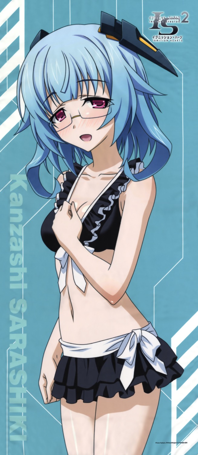 bikini, cleavage, infinite_stratos, infinite_stratos_2, megane, sarashiki_kanzashi, swimsuits