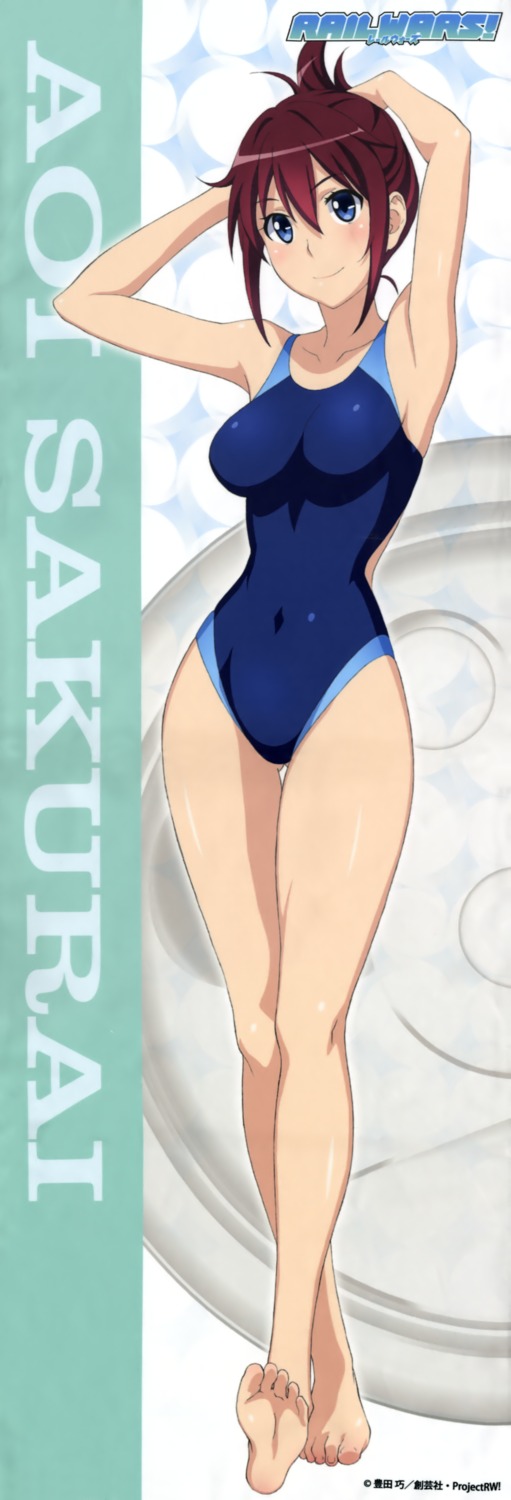feet, rail_wars!, sakurai_aoi_(rail_wars!), swimsuits, uno_makoto