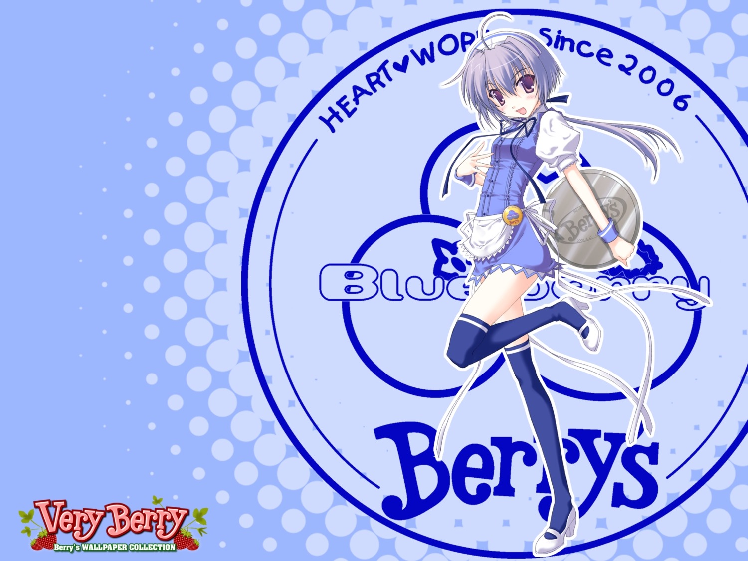 berry's, kokonobi, satou_haruki, thighhighs, waitress, wallpaper