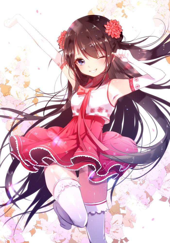 dress, sukja, thighhighs
